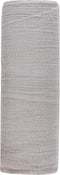 Ely's & Co. Cotton Muslin Swaddle Blanket 1-Pack for Baby Boy or Girl — 100% Cotton Muslin Extra-Large Swaddle Blankets (47” x 47”) Silver Grey...