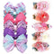 5 Inch Hair Bows for Girls Boutique Ribbon Artificial Floral Hair Bow Clips Hair Accessory for Girls 11pcs...