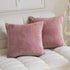 Demetex Rose Pink Pillow Covers 18x18 Set of 2 Super Soft Furry Throw Pillows Decorative Pillowcases for Couch Wedding Party Decor, 18x18 inch, Ro...