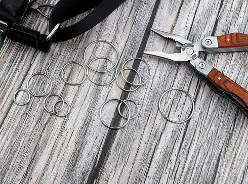 50 Pcs Sliver Assorted Multi-Purpose Metal O Ring for Hardware Bags Ring Hand DIY Accessories - 13mm, 15mm, 20mm, 25mm, 32mm (O Ring)...