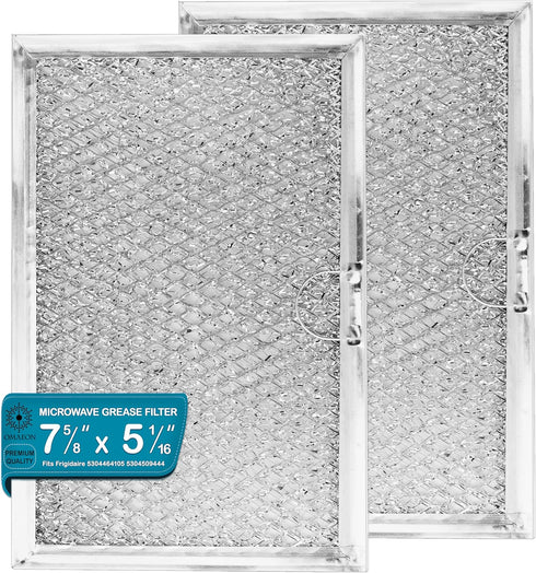 Frigidaire 5304464105, 5304509444, 5304478913 Microwave Grease Filter 5-1/16 x 7-5/8 x 1/8 Inches (Packed in Box) (2-Pack)...