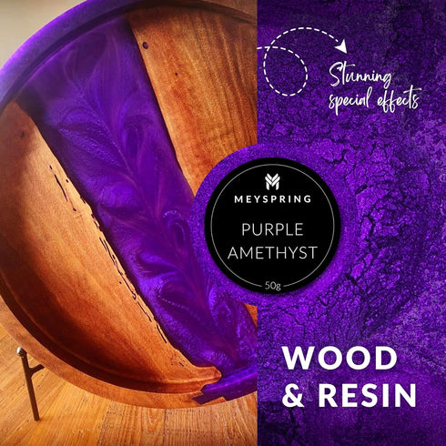 MEYSPRING Purple Amethyst Epoxy Resin Color Pigment - 50g - Mica Powder for Epoxy Resin...