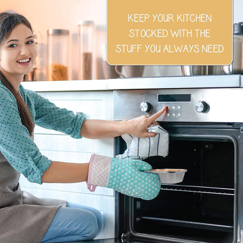 PLASTICPRO Disposable 1 LB Aluminum Takeout Tin Foil Baking Pans 5'' X 6'' X 2'' Inch Bakeware - Cookware Perfect for Baking Cakes,Brownies,Bread,...