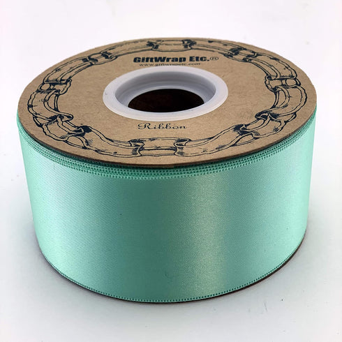 Mint Green Satin Fabric Ribbon - 2" x 50 Yards, Spring, Holiday Decor, Garland, Gifts, Wrapping, Wreath, Gift Bow, Birthday, Fundraiser, Christmas...