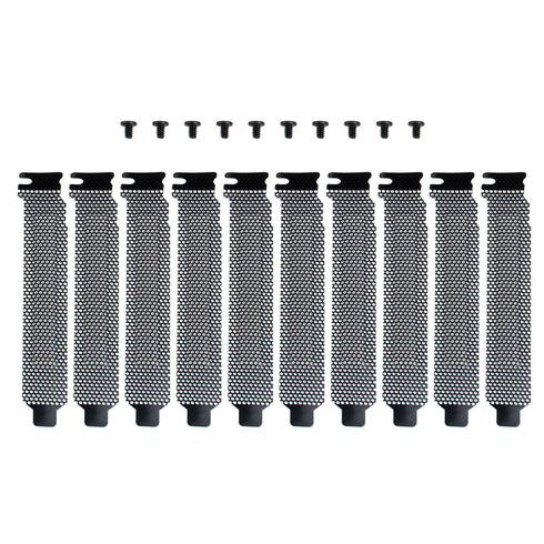 AUEAR, 10 Pack Black PCI Slot Cover Hard Steel Filter Blanking Plate with Screws...