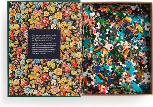 Galison Liberty Vista – 500 Piece Book Puzzle with Iconic Botanical Liberty Heirloom Print Artwork Packaged in Magnetic Keepsake Book Sized Box...