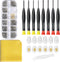 Eyeglass Repair Kit with Glasses Screws - Contains Precision Screwdriver kit and Nose Pads, Cleaning Cloth, Tweezers, Complete Glasses Repair Kit...
