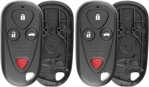 KeylessOption Keyless Remote Car Key Fob Shell Case Button Pad Cover for Acura MDX, RSX, TL, CL, RL E4EG8D-444H-A, OUCG8D-387H-A (Pack of 2)...