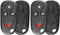 KeylessOption Keyless Remote Car Key Fob Shell Case Button Pad Cover for Acura MDX, RSX, TL, CL, RL E4EG8D-444H-A, OUCG8D-387H-A (Pack of 2)...