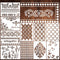 Stencils for Crafts Reusable 11.7x8.26” Furniture Stencils Damask Stencil Corner Border Stencil Texture Stencils Drawing Template for Wood Wall Ca...