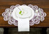 White Mauve Rose Jacquard Lace Doily, Placemats, Dresser Scarf, Table Runner (14Wx21L Set of 2)...