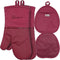 Pot Holders and Oven Mitts Sets 4Pcs, High Heat Resistant Gloves and Potholders, YUTAT Non-Slip Grip Hot Pads with Food Grade Silicone Texture, Pe...
