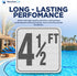 Aquatic Custom Tile, 4 1/2FT Pool Depth Markers, 6x6 Inches Vinyl Pool Stickers, Swimming Pool Number Markers, Pool Safety Signage, Adhesive Pool ...