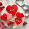 Valentines Day Cookie Cutters 5-Pc. Set Made in USA by Ann Clark, Heart, Strawberry, Scalloped Heart, Lips, Double Heart...