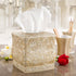 Creative Scents Victoria Tissue Box Cover Square – Beige Tissue Holder for Bathroom - Decorative Tissue Box Holder with Durable Bottom Slider - Bo...