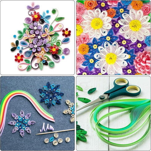 PATIKIL 260pcs Quilling Strips Paper 1/8"(3mm) 39cm Origami Paper Quilling Strip for Art DIY Hand Craft Christmas...