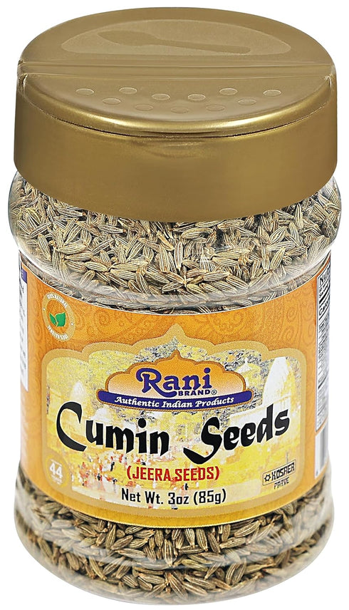 Rani Cumin Seeds Whole (Jeera) Spice 3oz (85g) PET Jar ~ All Natural | Gluten Friendly | NON-GMO | Kosher | Vegan | Indian Origin...