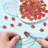 DanLingJewelry 100 pcs Gold Plated Strawberry Charms Enamel Charms Pendants for Jewelry Making or DIY Crafts...