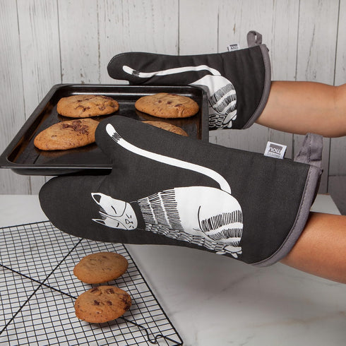 Now Designs Basic Oven Mitt, Purr Party, 2 Count...