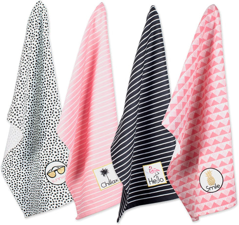 DII Decorative Cotton Kitchen Dish Towel Set, 18x28, Summer Cocktail, 4 Piece...