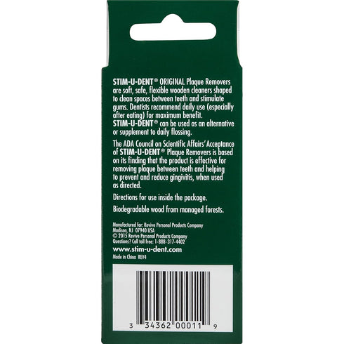 Stim-U-Dent Original, The Un-Plastic Plaque Removers, Mint-Flavored, 200 Count Box (Pack of 6)...