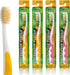 MOUTHWATCHERS Dr Plotkas Extra Soft Kids Toothbrushes Manual Flossing Toothbrushes | Ultra Clean Nano Toothbrushes | 4 Pack – 2 Yellow and 2 Pink ...