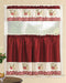 All American Collection Modern Contemporary 3pc Embroidered Home Kitchen Window Treatment Curtain Set (Straight Valance, Red Apples)...