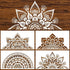 18x10 Inch Mandala Stencil Reusable Mandala Painting Templates Stencil Floral Design Stencil Mandala Drawing Craft Stencil for DIY Wall, Tile, Fur...