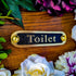 Toilet Brass Bathroom Door Sign. Traditional Style Home Décor Wall Plaque Handmade By The Metal Foundry UK....