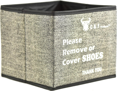 G & F Products Shoe Covers Box, Foldable Collapsible Shoe Covers Holder Bootie Box holds up to 100 Disposable Shoe for Realtors and Open House als...