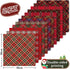 Whaline 24 Pack Christmas Pattern Paper 30x30cm Red Scottish Plaid Scrapbook Paper 12 Designs Double-Sided Xmas Craft Paper Folded Flat for DIY Ca...
