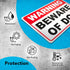 Beware of Dog Sign - 8 x 12 Aluminum Dog on Premises Sign - Dog Warning Signs for Property - Beware of Dog Signs for Fence - Be Aware of The Dog S...