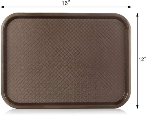 New Star Foodservice Fast Food Tray, Set of 12 (Brown, 12 by 16-Inch)...