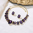 Flyonce Rhinestone Choker Necklace with Stud Earrings, Sparkly Crystal Wedding Party Costume Statement Jewelry Sets for Women...