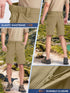Toomett Mens Outdoor Casual Expandable Waist Lightweight Water Resistant Quick Dry Fishing Hiking Shorts,6230,Khaki,34...