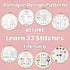 Moni Crafts - 4 Sets Starter Embroidery Kit for Beginners Adults and Kids - Learn 33 Stitches with Simple Embroidery Patterns DIY - Needlepoint Ha...