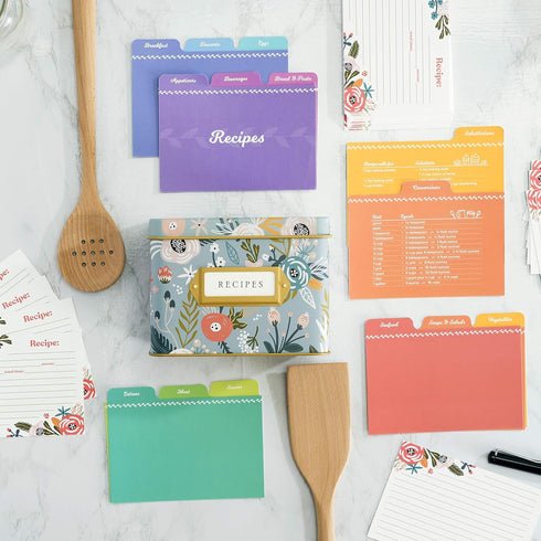 Jot & Mark Recipe Card Dividers | 24 Tabs per Set, Works with 4x6 Inch Cards, Helps Organize Recipe Box (Rainbow)...