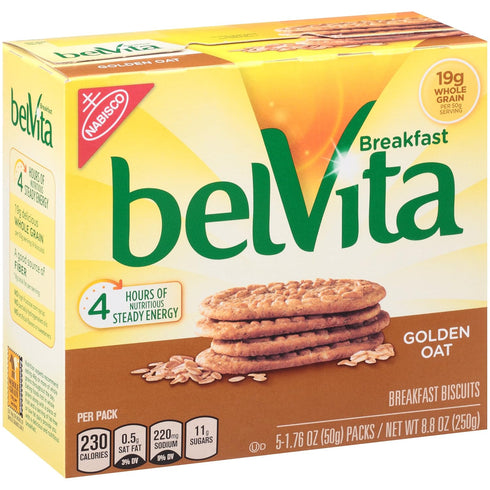 belVita Breakfast Biscuits, Golden Oat Breakfast Biscuits, 8.8 oz...