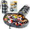 Creative QT SlideAway, Buffalo Check Print, On-The-Go Mini Storage Bag and Table Top Play Mat For Kids and Toddlers, Room and Travel Toy Organizer...