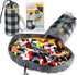 Creative QT SlideAway, Buffalo Check Print, On-The-Go Mini Storage Bag and Table Top Play Mat For Kids and Toddlers, Room and Travel Toy Organizer...