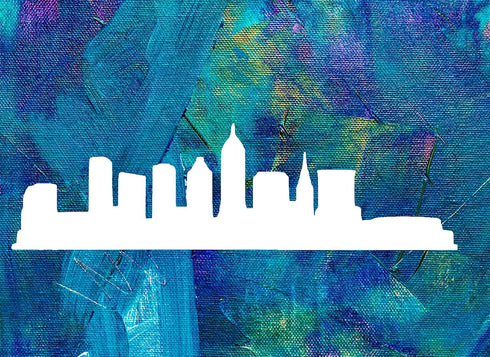 City of Cleveland Skyline Downtown Custom Stencil, Reusable & Sturdy, 11" x 8.5" for Art, Crafts & DIY Projects...