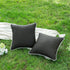 LIGICKY Pack of 2 Outdoor Waterproof Throw Pillow Covers Decorative Black and White Square Pillows Cushion Case Outside Pillowcase for Patio Couch...