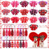 24pcs Valentine's Day Dog Collar Bow Ties Set, Adjustable Holiday Valentines Day Dog Grooming Bow Ties and Dog Neck Ties, Basic Small Dog Bow Ties...