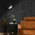 Black Peel and Stick Wallpaper Black Silk Embossed Floral Contact Paper for Cabinets Furniture 17.7’’×118’’ Textured Flower Wallpaper Self Adhesiv...