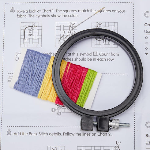 Dimensions Learn-A-Craft 'Cupcakes' Mini Counted Cross Stitch Kit for Beginners, 3'', Small...