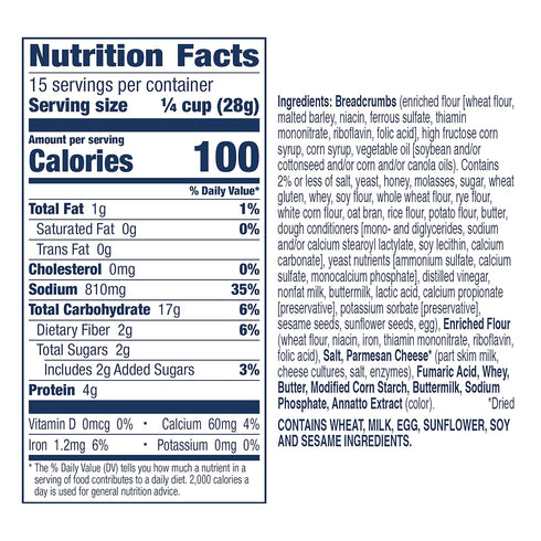Progresso Quality Foods Parmesan Breadcrumbs, 15 oz....