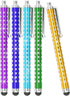 Eco-Fused 10 Pack Bling Metal Stylus Pens - Universal - Compatible with All Capacitive Touchscreen Devices - for iPad, iPhone, Samsung Phones and ...