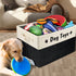 PET ARTIST Foldable Dog Toy Bin for Dog Toys Accessories - Collapsible Dog Toy Basket Storage Box for Medium Pet Toys, Dog Coat...