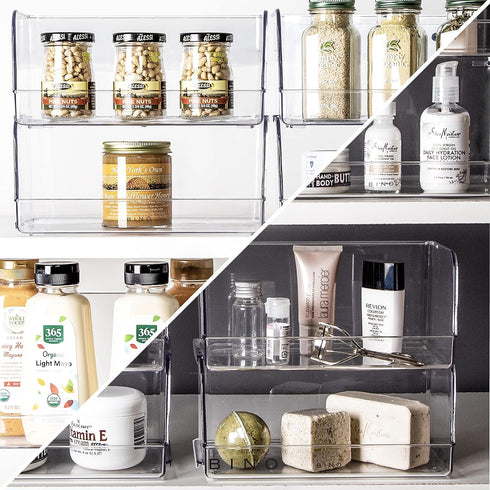 BINO | Stackable Plastic Storage Bins, Medium | THE MYRIAD COLLECTION | Multipurpose Bins | Pantry Organizers And Storage | Home Organization Cont...