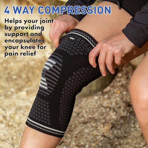 TKWC Knee Brace Compression Sleeve for Men Women, Knee Support for running, weightlifting, BasketBall, Knee Pads for Meniscus Tear, ACL, Arthritis...